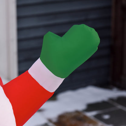 8ft Christmas Inflatable Santa Claus on Snowman Hot Air Balloon w/ Light