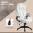 Office Chair w/ Heating Massage Points Relaxing Reclining White