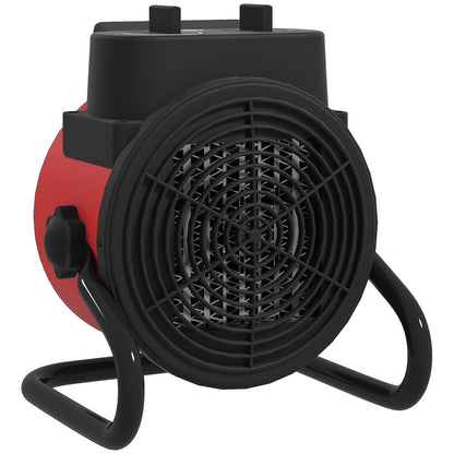 Portable Ceramic Electric Heater, 1500W Fan Space Heater, Red