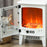 Electric Fireplace Freestanding w/Realistic Flame Effect, White