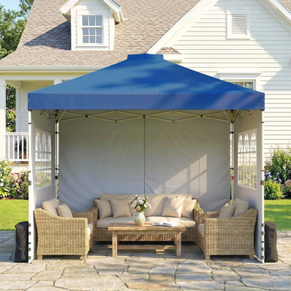 Pop Up Canopy Waterproof Height Adjustable 3 x 3 (m) Dark Blue