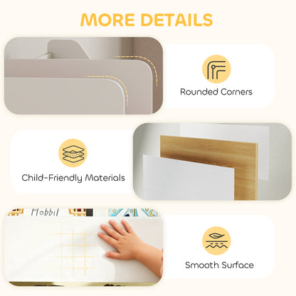 Toy Storage Unit, Childrens Bookcase with 6 Bins, Multicoloured