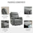 Power Lift Chair Electric Riser Recliner for Elderly, Faux Leather Sofa Lounge Armchair with Remote Control and Side Pocket, Grey