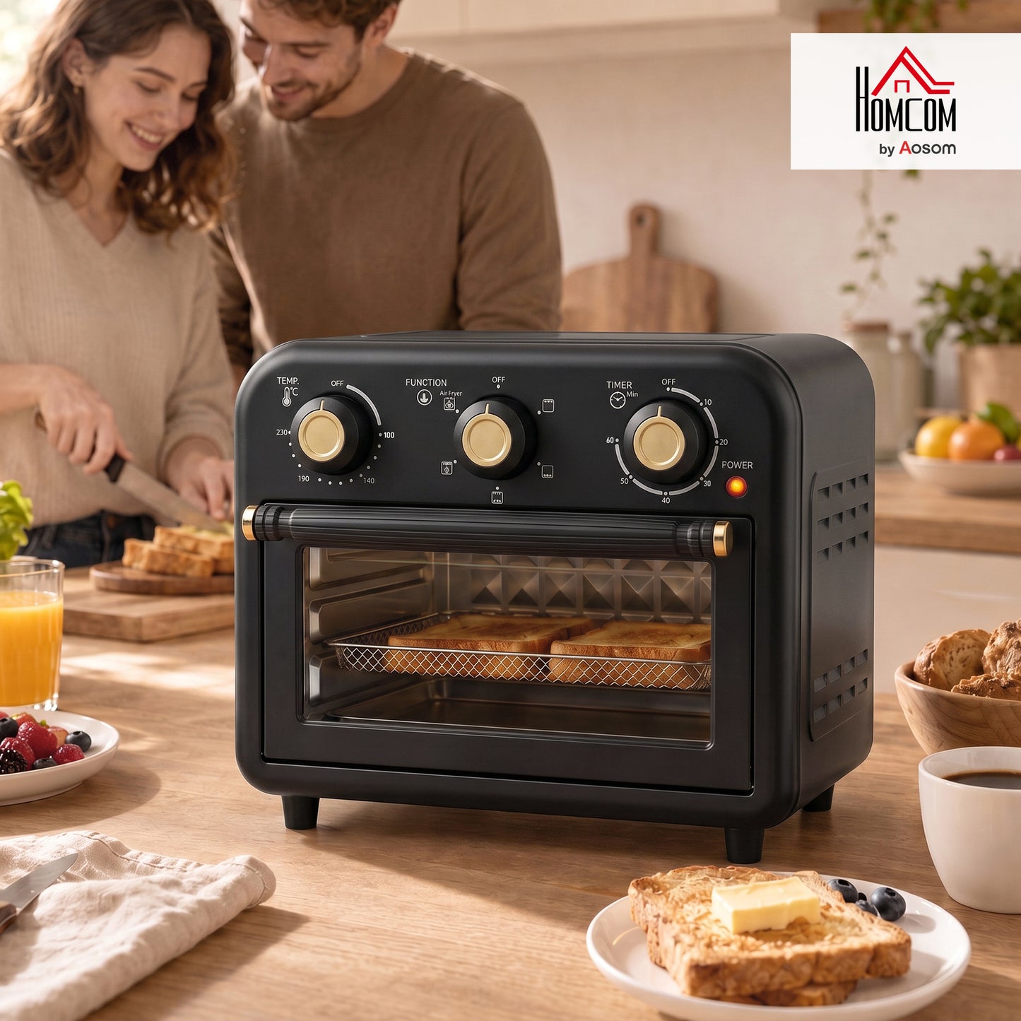 Air Fryer Oven, Convection Oven, 12 L, Black