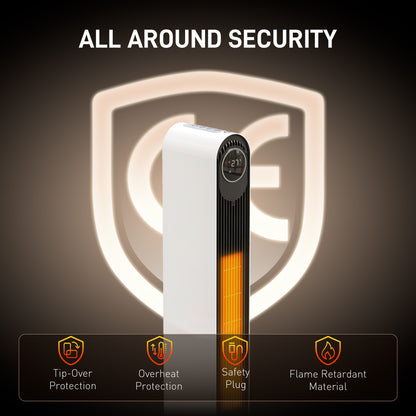 Ceramic Electric Heater, 2000W Fan Space Heater, White