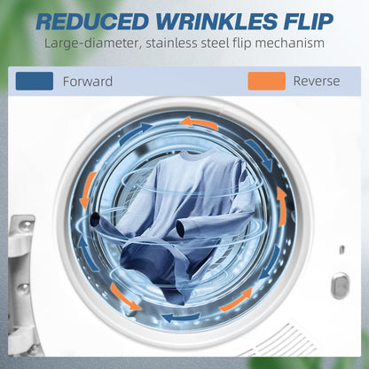 Compact Dryer Machine with 5 Modes, 4kg Small Tumble Dryer, White