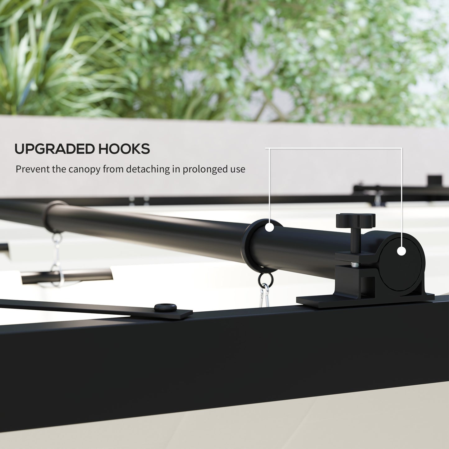 3 x 3(m) Pergola with Retractable Roof, 80mm Metal Column, White