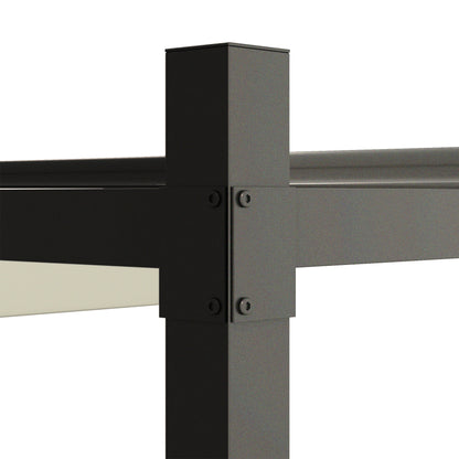 3 x 3(m) Pergola with Retractable Roof, 80mm Metal Column, White