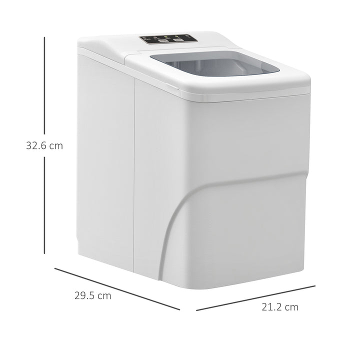 Portable Ice Maker Countertop, Bullet Ice Cube Machine, 9 Ice Cubes per 8 Minutes, Automatic Cleaning, Visible Window Scoop