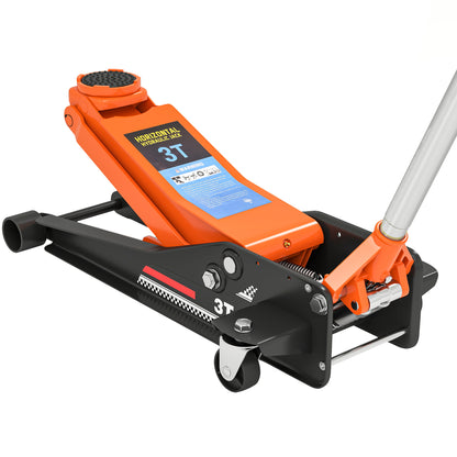 3 Ton Low Profile Floor Jack, 7.5-50.5 cm Hydraulic Car Trolley Jack