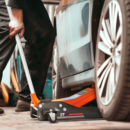 3 Ton Low Profile Floor Jack, 7.5-50.5 cm Hydraulic Car Trolley Jack