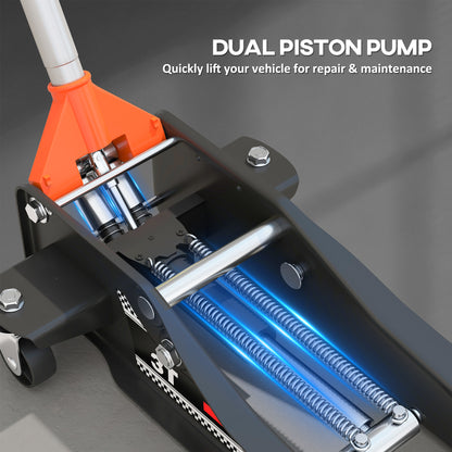 3 Ton Low Profile Floor Jack, 7.5-50.5 cm Hydraulic Car Trolley Jack