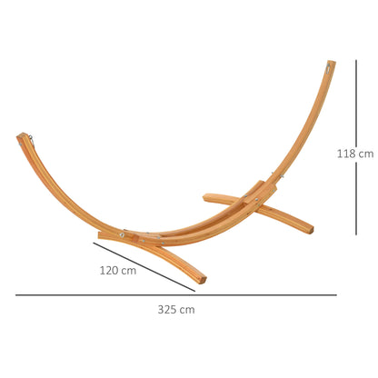 3(m) Wooden Hammock Stand for Garden, Patio, Natural