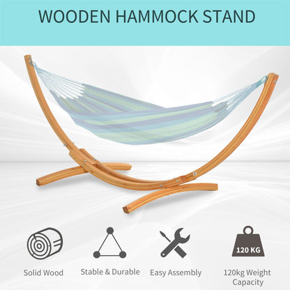 3(m) Wooden Hammock Stand for Garden, Patio, Natural