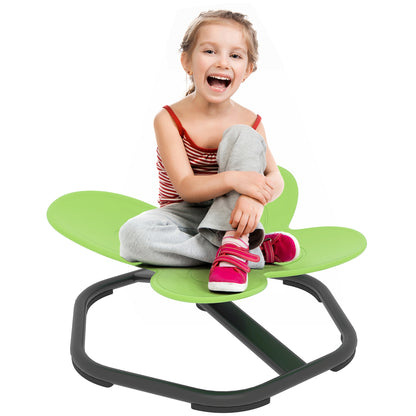 Butterfly-Shaped Kids Swivel Chair, Sensory Spinning Chair, Green