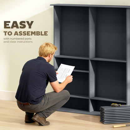 CD Storage Unit DVD Tower Blu-ray Storage Shelf for Office, Grey