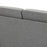 Compact Loveseat Sofa, Modern 2 Seater Sofa for Living Room with Wood Legs and Armrests, Grey