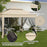 3 x 3(m) Pop Up Gazebo, Double-roof Garden Tent with Netting and Carry Bag, Party Event Shelter for Outdoor Patio, Cream White