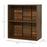 Wooden 2 Tier Storage Unit Shelf Bookshelf Bookcase Cupboard Cabinet Walnut