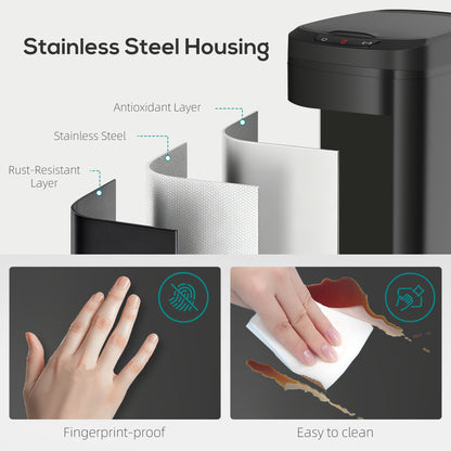 12L Sensor Bin, Automatic Touchless Motion Sensor Kitchen Bin, Black