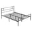 King Size Metal Bed Frame, Solid Bedstead Base with Headboard and Footboard, Metal Slat Support and Underbed Storage Space, Bedroom Furniture