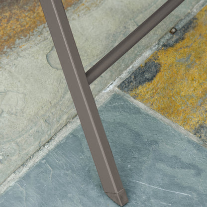 3 PCS Foldable Garden Bistro Set Folding Table And Chairs Set, Grey