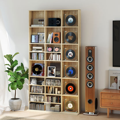 DVD CD Media Storage Rack, Video Display Unit, Oak Tone