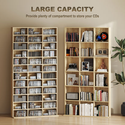 DVD CD Media Storage Rack, Video Display Unit, Oak Tone