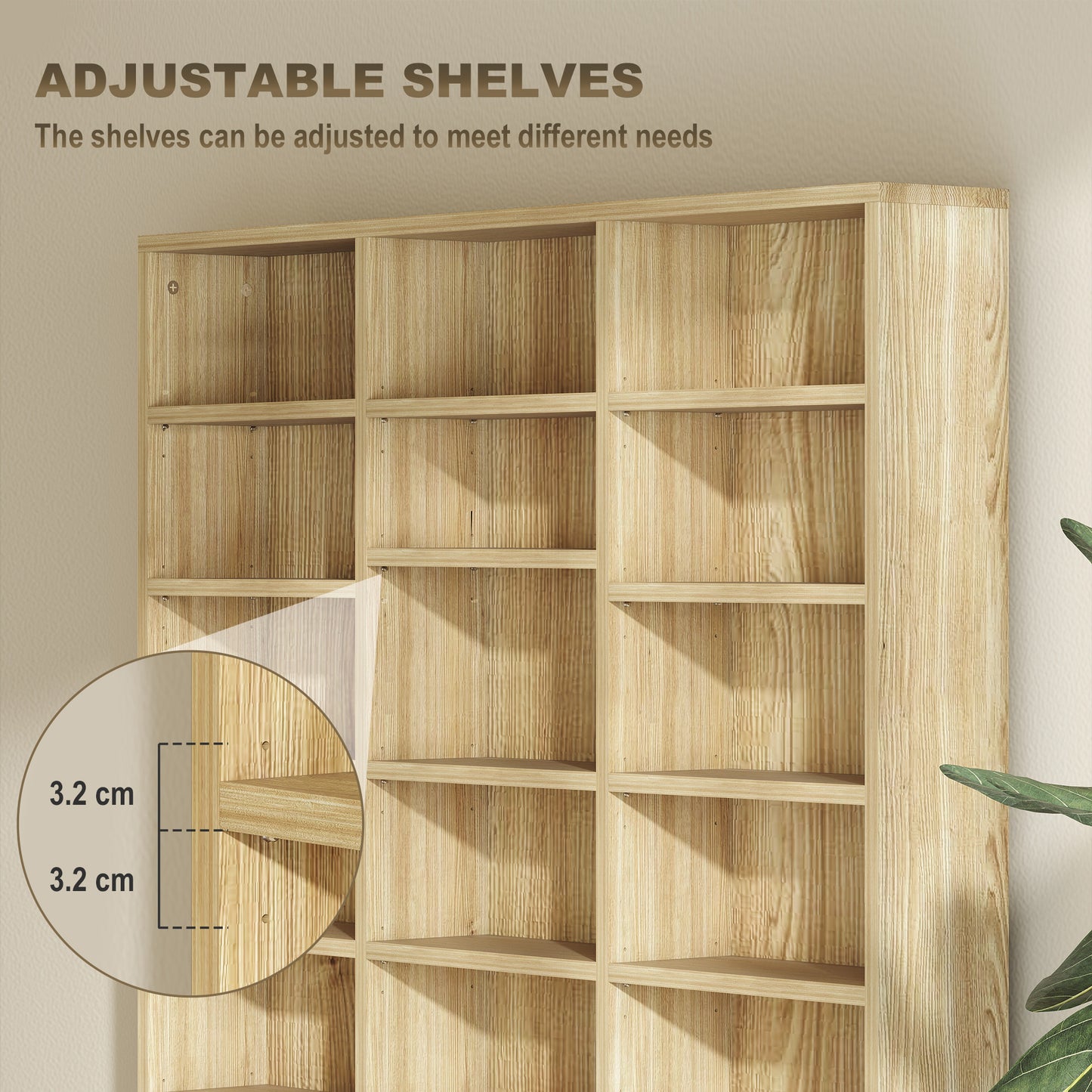 DVD CD Media Storage Rack, Video Display Unit, Oak Tone