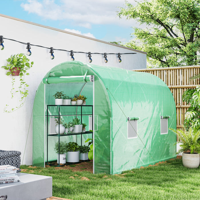 Greenhouse Polytunnel Walk-in Grow Plant Steel 3 x 2 m Outdoor