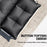 Garden Lounge Chair Cushions Set of 2, 220gsm Fabric, Dark Grey