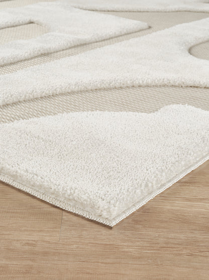 Freya Living Room Area Rug Contemporary 3D Embossed Modern Boho Design