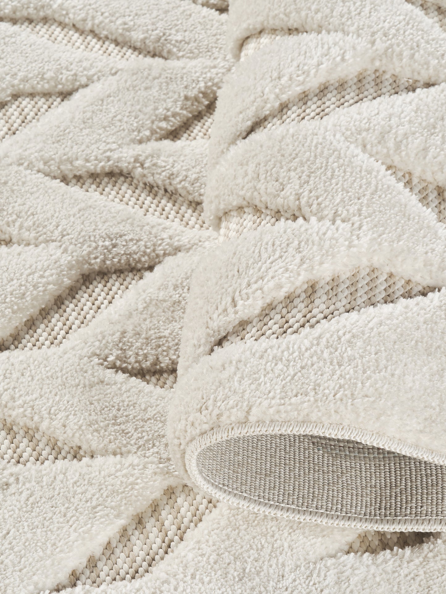 Freya Living Room Area Rug Contemporary 3D Embossed Modern Herringbone Design