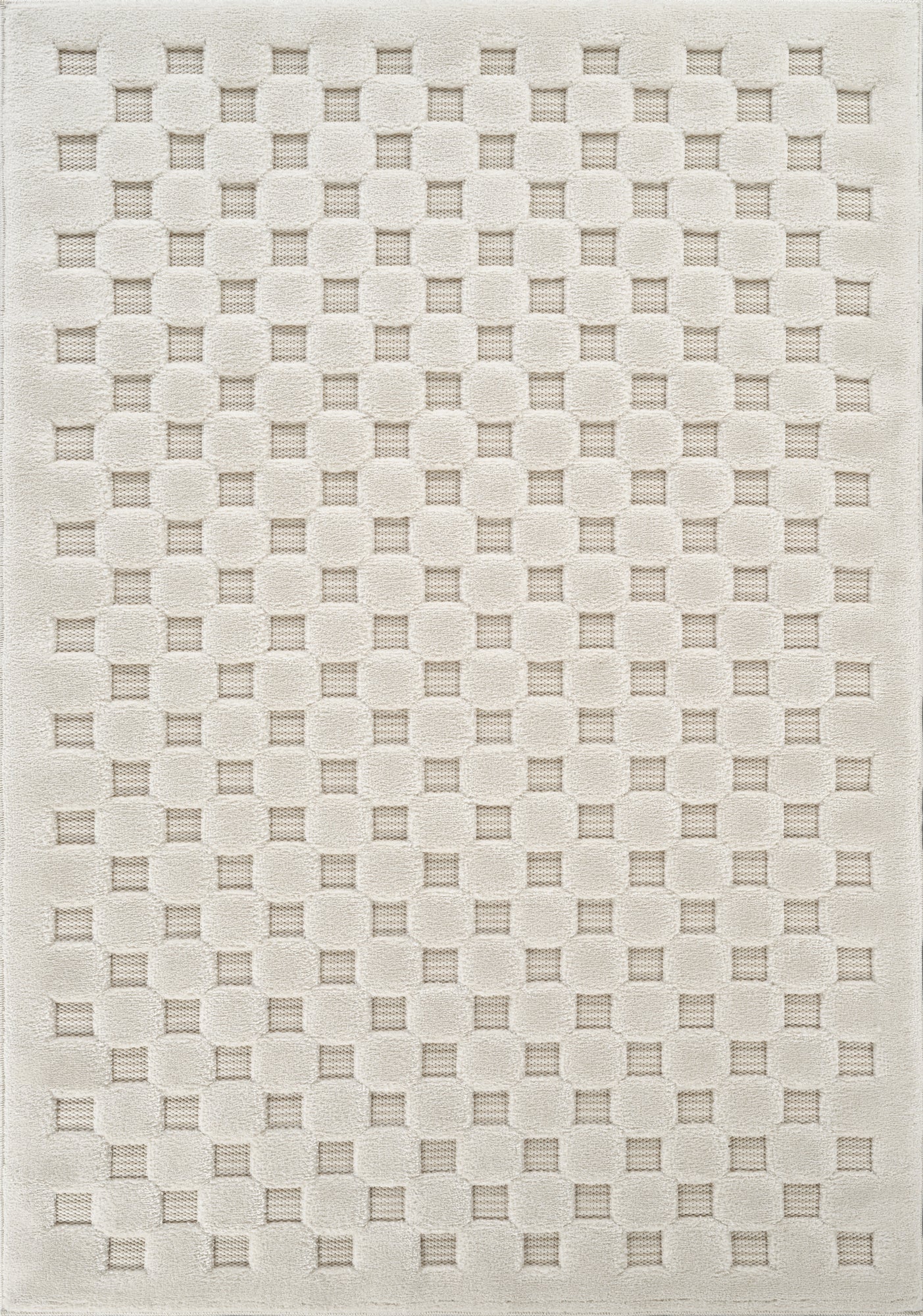 Freya Living Room Area Rug Contemporary 3D Embossed Modern Cubed Design