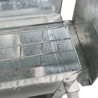 11.5KG Automatic Chicken Poultry Feeder Rat Proof Treadle Self Opening with Galvanized Steel and Aluminium