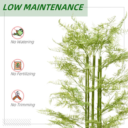 Decorative Artificial Plants Asparagus Fern Tree in Pot Fake Plants for Home Indoor Outdoor Decor, 155cm