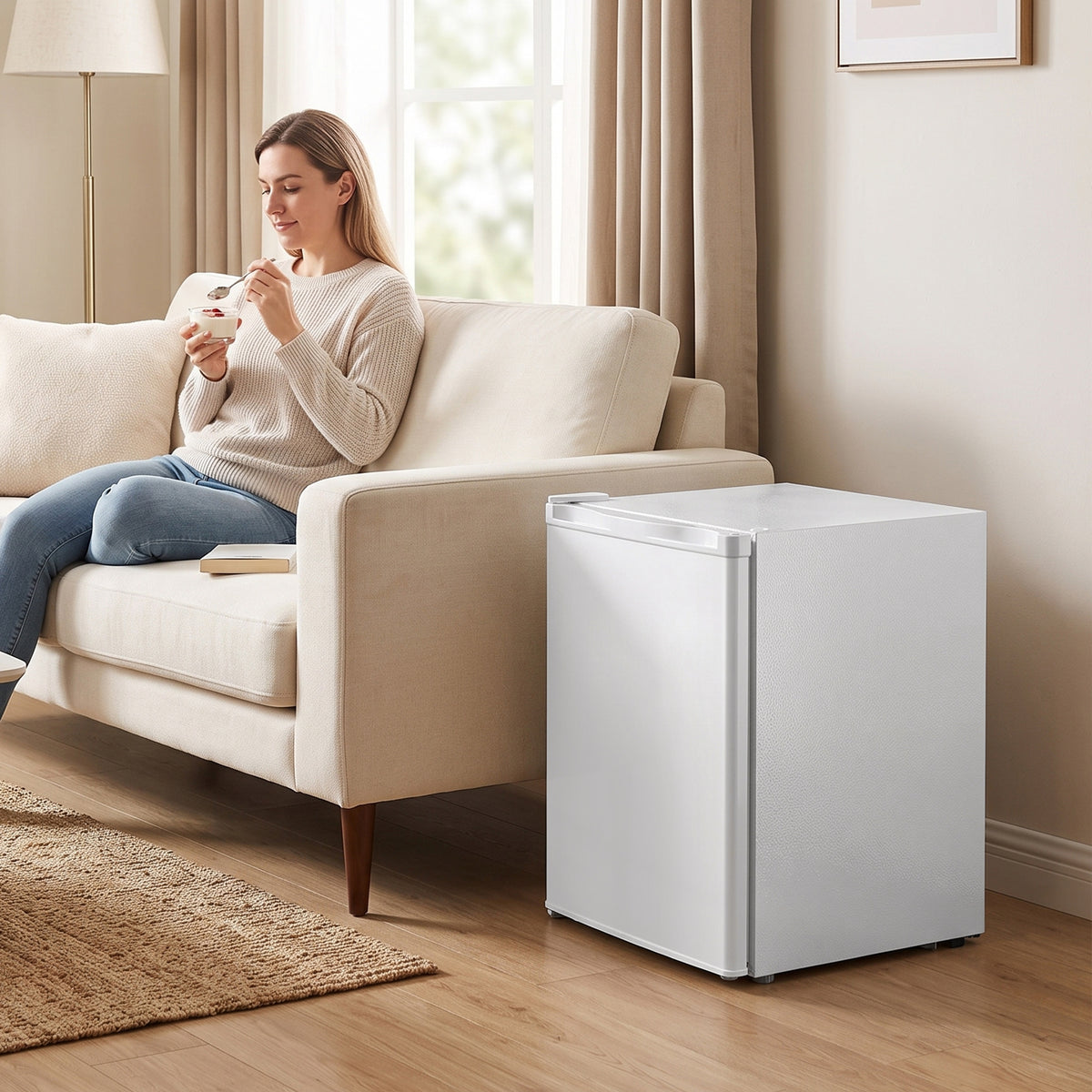 59.1L Tabletop Freezer with Reversible Door - White
