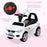 Ride on Sliding Car Baby Toddler Walker Foot to Floor Slider Stroller w/ Horn Music Working Lights Hidden Storage Big Steering Wheel White