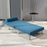 Single Sofa Bed, 1 Person Sleeper Foldable Lounge with Pillow, Blue