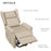 Recliner Armchair for the Elderly with Remote Control, Fabric Electric Recliner Chair for Living Room, Beige