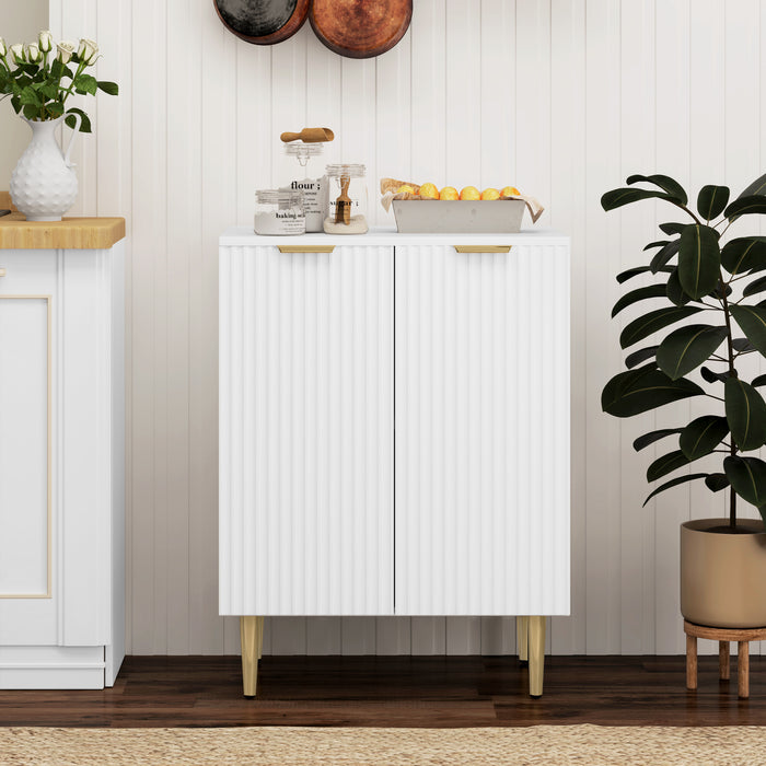 Sideboard Buffet Cabinet with Adjustable Shelf, White