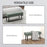 End of Bed Bench w/ Thick Padding and Steel Legs for Entryway, Green