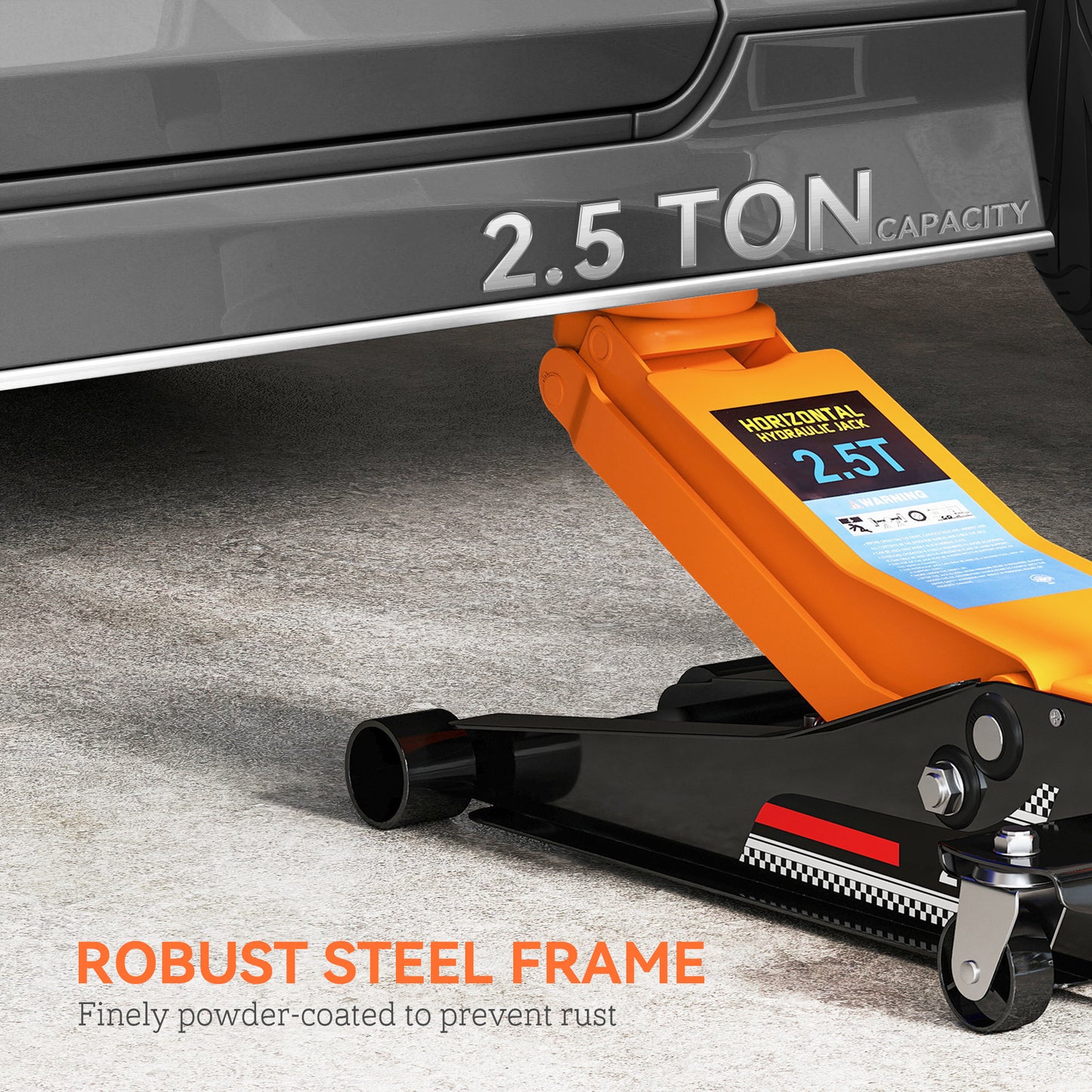 2.5 Ton Low Profile Floor Jack, 7.5-47 cm Hydraulic Car Trolley Jack