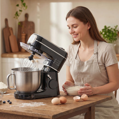 6L 1400W Stand Mixer with 11 Speeds & Fermentation Function, Black