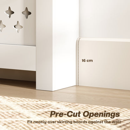 Heater Cover with Flip Drawer and Top Shelf 78 x 19 x 95.5 cm White