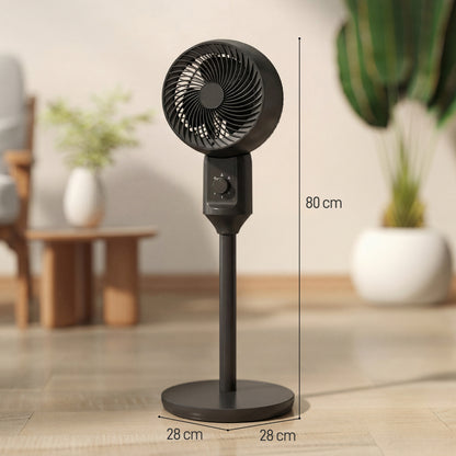 9" Pedestal Cooling Fan with Adjustable Speed, Black