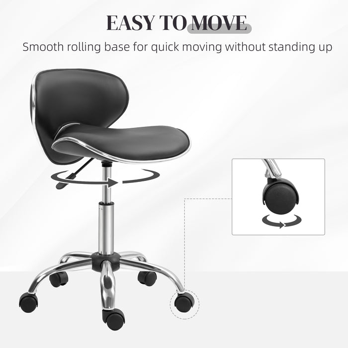 Office Chair Beauty Salon Rolling Technician Stool Chair Black