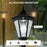 1.9M Garden Lamp Post Light, IP44 Outdoor LED Solar Powered Lantern Lamp with Aluminium Frame for Patio, Pathway and Walkway, Black