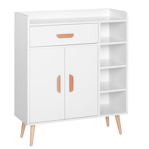 Sideboard Side Cabinet Floor Cupboard with Storage Drawer for Hallway, Kitchen, Bedroom, Living Room, White