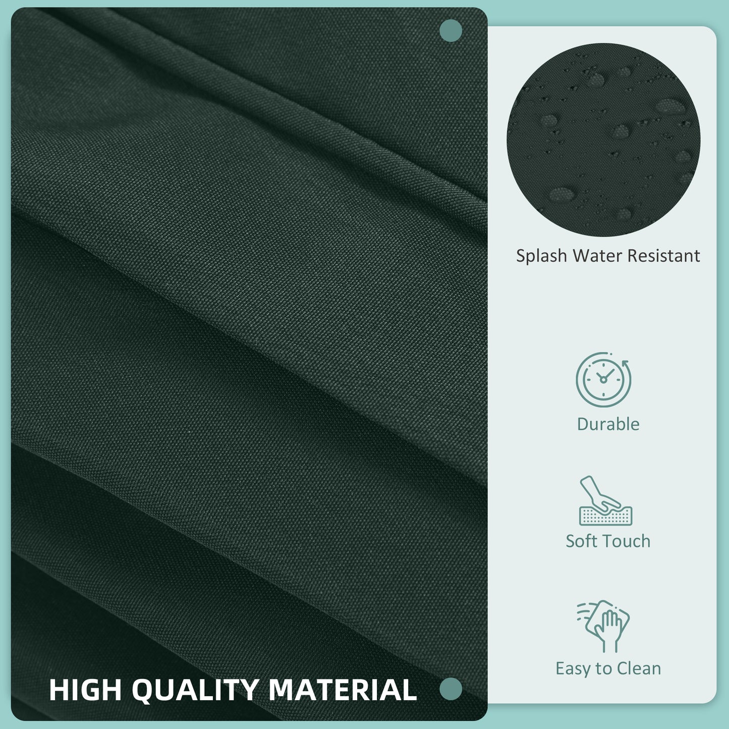 Garden Rattan Sofa Set Polyester Cover Replacement No Cushion Grey